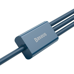 Cablu Incarcare USB 3in1 Baseus Superior Series, USB la micro USB / USB-C / Lightning, 3.5 A, 1.2 m (albastru) CAMLTYS-03