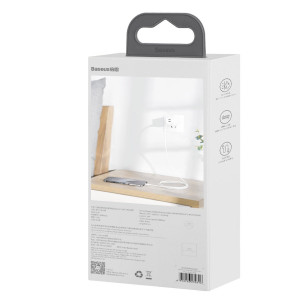 Cablu de date USB la Lightning BASEUS Simple Wisdom 2.4A 1.5m set 2buc (Alb) TZCALZJ-02 - Img 9