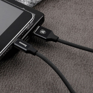 Cablu de date USB la Micro USB Baseus Yiven 150cm 2A - Negru CAMYW-B01 - Img 8