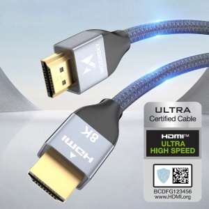 Cablu HDMI la HDMI 2.1 Wozinsky 8K 60 Hz 48 Gbps / 4K 120 Hz / 2K 144 Hz 5 m Argintiu (WHDMI-50)