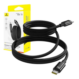 Cablu Incarcare Rapid Magnetic Baseus USB Tungsten Gold USB-C la USB-C 100W 1m (Negru) P10319805111-00