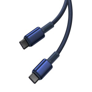 Cablu Incarcare Rapida USB-C la USB-C Baseus Tungsten Gold, 100W