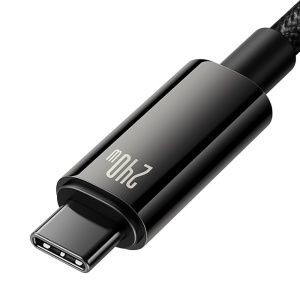 Cablu Incarcare Rapida USB-C la USB-C Baseus Tungsten Gold 240W (negru)