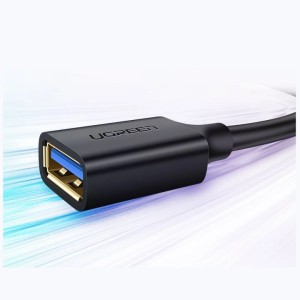 Cablu USB Prelungitor 3.0 UGREEN 10368B, Tata, 1m (negru)