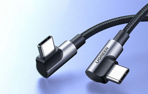Cablu incarcare rapida unghiular USB-C la USB-C UGREEN US323, PD, 3A 60W
