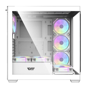 Carcasa PC Darkflash DS900 Alba) + 7 Ventilatoare ARGB