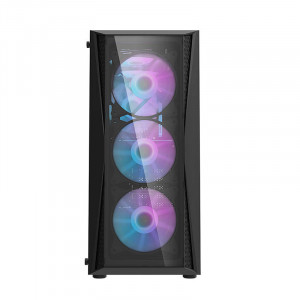 Carcasa pentru computer Darkflash DK352 Plus cu 4 ventilatoare (negru) - Img 2