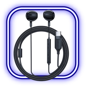 Casti cu Fir In Ear USB-C Acefast L2 Microfon si Telecomanda 1.2m (Negru)