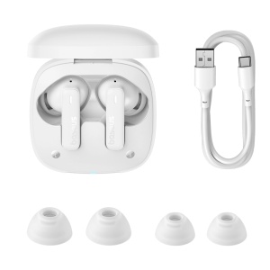 Casti Wireless Bluetooth 5.3 In Ear Baseus Bowie E19 TWS ENC IPX5 (Alb)