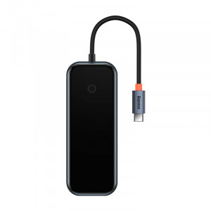 Hub 7in1 Baseus AcmeJoy Series USB-C la 2xUSB 3.0 + HDMI + USB 2.0 + USB-C PD + SD/TF (gri inchis) WKJZ010413 - Img 1