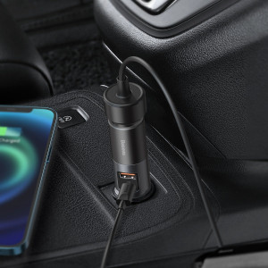 Incarcator Auto Rapid BASEUS Share Together, bricheta auto,USB + USB-C, 120W