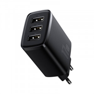 Incarcator Telefon Rapid Compact Baseus, 3x USB, 17W (Negru) CCXJ020101