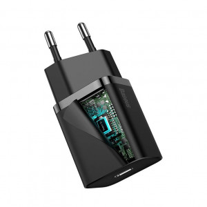 Incarcator rapid USB-C Baseus Super Si 1C 20W (negru) CCSUP-B01 - Img 4