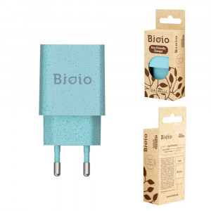 Incarcator USB Bioio 2.4A albastru