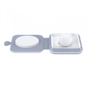 Incarcator Wireless 2-in-1 Choetech T323, MagSafe si MFI 15W (gri)
