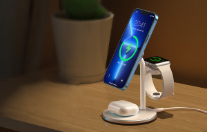 Incarcator wireless inductie Choetech cu suport 2in1 T585-F - Img 2