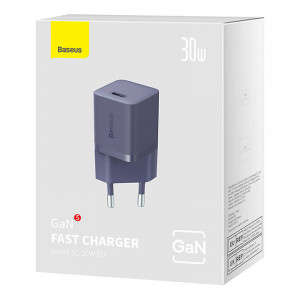 Mini incarcator de perete Baseus GaN5 30W USB-C (violet) CCGN070705 - Img 7