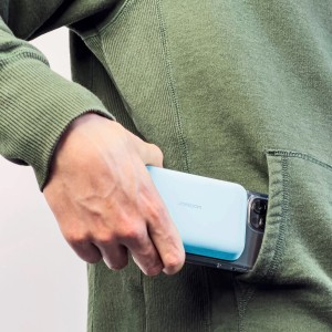 Mini Baterie Externa PowerBank Wireless 20W 10000mAh Joyroom JR-W020 (albastru deschis)