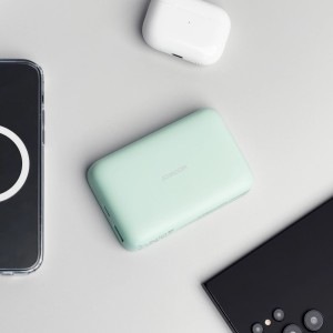 Mini Baterie Externa PowerBank Wireless 20W 10000mAh Joyroom JR-W020 (verde deschis)