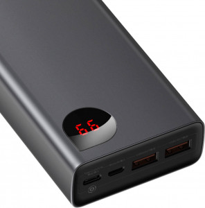 Baterie Externa Powerbank Baseus Adaman Metal 20000mAh PD QC 3.0 65W 2xUSB + USB-C + micro USB (negru) PPIMDA-D01