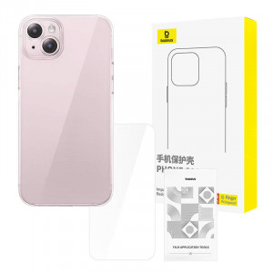 Set Husa transparenta Baseus iPhone 15 Plus + sticla securizata P60115400201-01 - Img 1