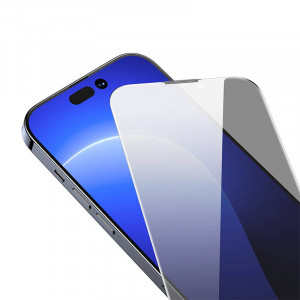 Sticla securizata Baseus Crystal rezistenta la praf cu filtru de confidentialitate 0.3 mm pentru iPhone 14 Pro Max (1buc) SGBL180302 - Img 7