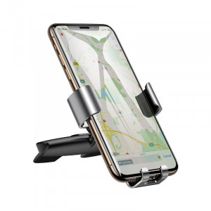 Suport Auto Telefon Gravitational Baseus Metal Age Gravity (Versiunea CD) Argintiu SUYL-J0S