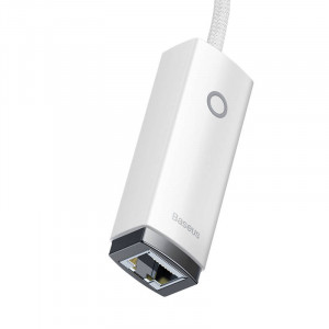 Adaptor Ethernet Retea Baseus Lite Series USB la RJ45, 100 Mbps (alb) WKQX000002