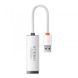 Adaptor Ethernet Retea Baseus Lite Series USB la RJ45, 100 Mbps (alb) WKQX000002