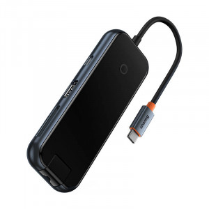 Adaptor Hub Baseus 8in1 USB-C si HDMI + 2xUSB + PD + SD/TF + RJ45 (gri inchis) WKJZ010613 - Img 2