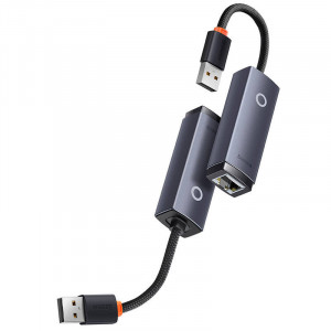 Adaptor Retea Baseus Lite Series USB la RJ45, 100 Mbps (gri) WKQX000013
