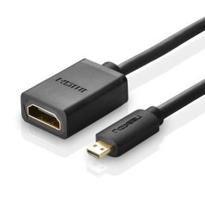 Adaptor Video Micro HDMI la HDMI UGREEN 20134, 20cm (negru)