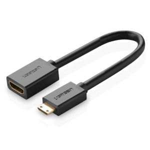 Adaptor HDMI Mini la HDMI UGREEN 20137, 22cm (negru)