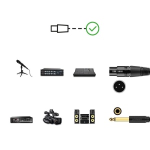 Cablu Audio Microfon Profesional UGREEN AV131 XLR la mufa 6.35 mm AUX (Negru) 20719