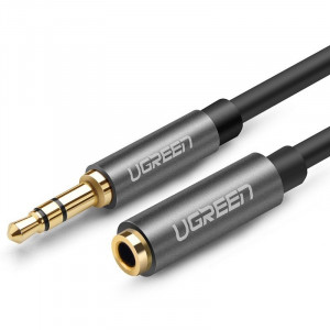 Cablu Audio Prelungitor AUX UGREEN Mini-Mufa 3.5 mm, 1 m (Gri)