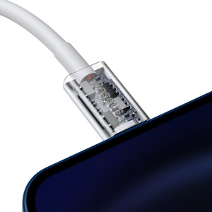 Cablu de date Baseus Superior Series USB-C la Lightning, 20W, PD, 2m (alb) CATLYS-C02 - Img 5