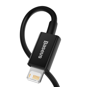 Cablu de date Baseus Superior Series USB la Lightning 2.4A 2m (negru) CALYS-C01 - Img 2