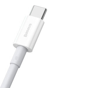 Cablu de date rapid Baseus Superior Series USB la USB-C, 66W, 2 m (alb) CATYS-A02 - Img 4