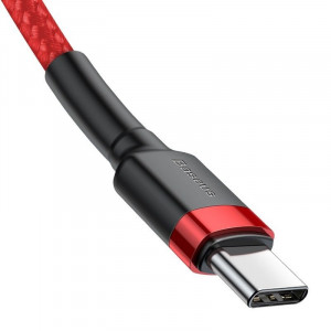 Cablu de date rapid USB-C Baseus Cafule PD2.0 60W (20V 3A) 2m rosu CATKLF-H09 - Img 4
