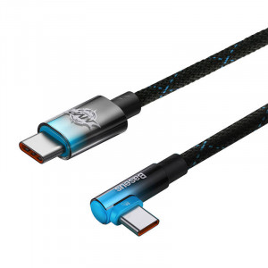 Cablu de date rapid USB-C la USB-C Baseus MVP2, 100 W, 1 m (negru / albastru) CAVP000621 - Img 3