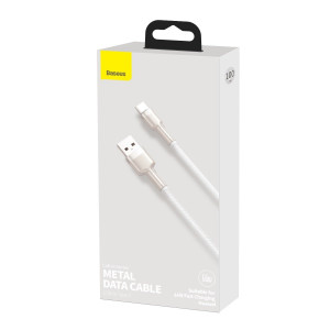 Cablu de date rapid USB la USB-C Baseus Cafule, 66W, 1m (alb) CAKF000202 - Img 8