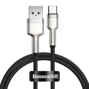 Cablu de date rapid USB la USB-C Baseus Cafule, 66W, 1m (negru) CAKF000101 - Img 1