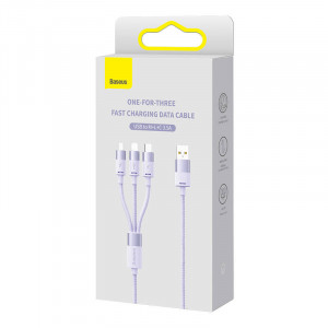Cablu incarcare USB 3in1 Seria Baseus StarSpeed