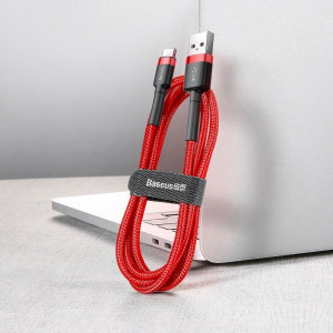 Cablu Incarcare Rapid USB-C BASEUS Cafule 2A 3m (Rosu) CATKLF-U09