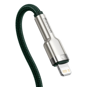 Cablu Incarcare Rapid USB-C la Lightning Baseus Cafule 20W 2m (Verde) CATLJK-B06