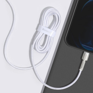 Cablu Incarcare Rapid USB-C la Lightning Baseus Cafule, PD, 20W, 2m (Alb) CATLJK-B02