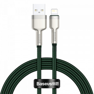 Cablu de date USB la Lightning Baseus Cafule, 2.4A, 1m (verde) CALJK-A06 - Img 1