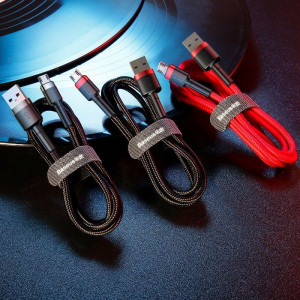 Cablu de date USB la Micro USB Baseus Cafule 2A 3m Gri+Negru CAMKLF-HG1 - Img 12