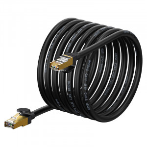Cablu de retea Baseus Ethernet RJ45, 10 Gbps, 8m (negru) WKJS010601 - Img 2