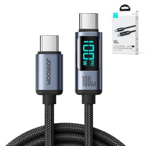 Cablu Incarcare Rapida USB-C 100W 1.2 m Display LED Joyroom S-CC100A16 (Negru)
